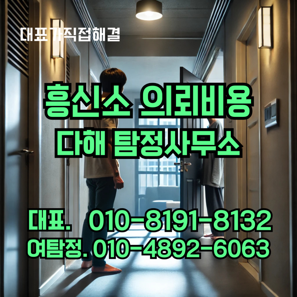 흥신소의뢰비용